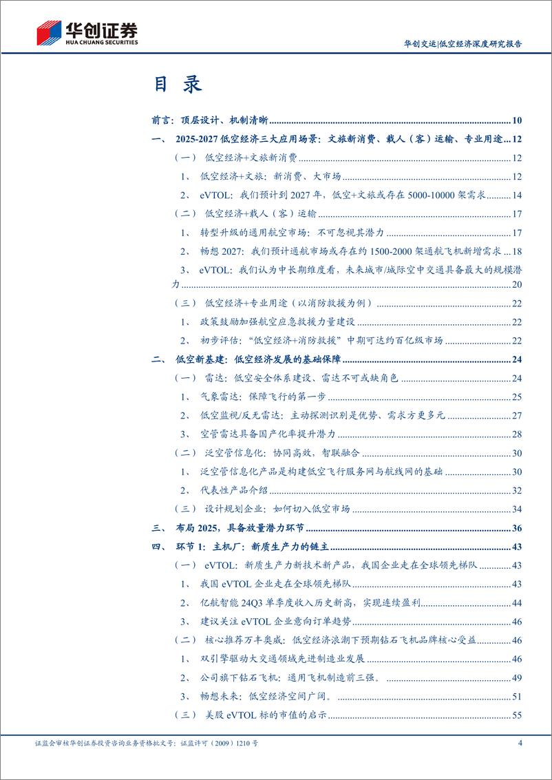 《交运低空经济行业深度研究报告-低空经济2025年投资展望：百舸争流、千帆竞发-250111-华创证券-99页》 - 第4页预览图