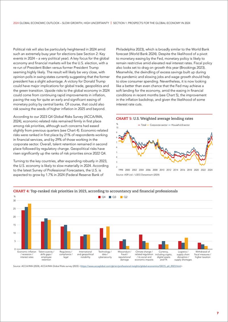 《ACCA-2024年全球经济展望：增长缓慢，不确定性高（英）》 - 第7页预览图