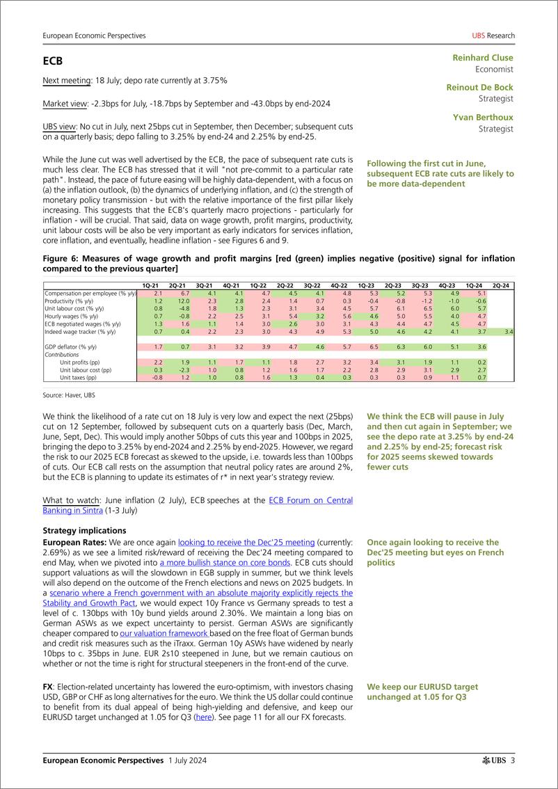 《UBS Economics-European Economic Perspectives _European Central Bank Watch_...-108936903》 - 第3页预览图