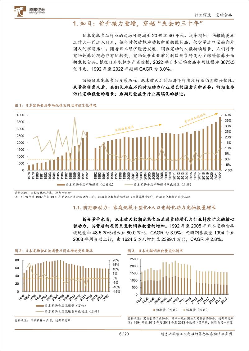 《宠物行业深度报告系列(一)：以日本“失去的三十年”为鉴，看中国宠物食品行业增长潜能-240725-德邦证券-20页》 - 第6页预览图