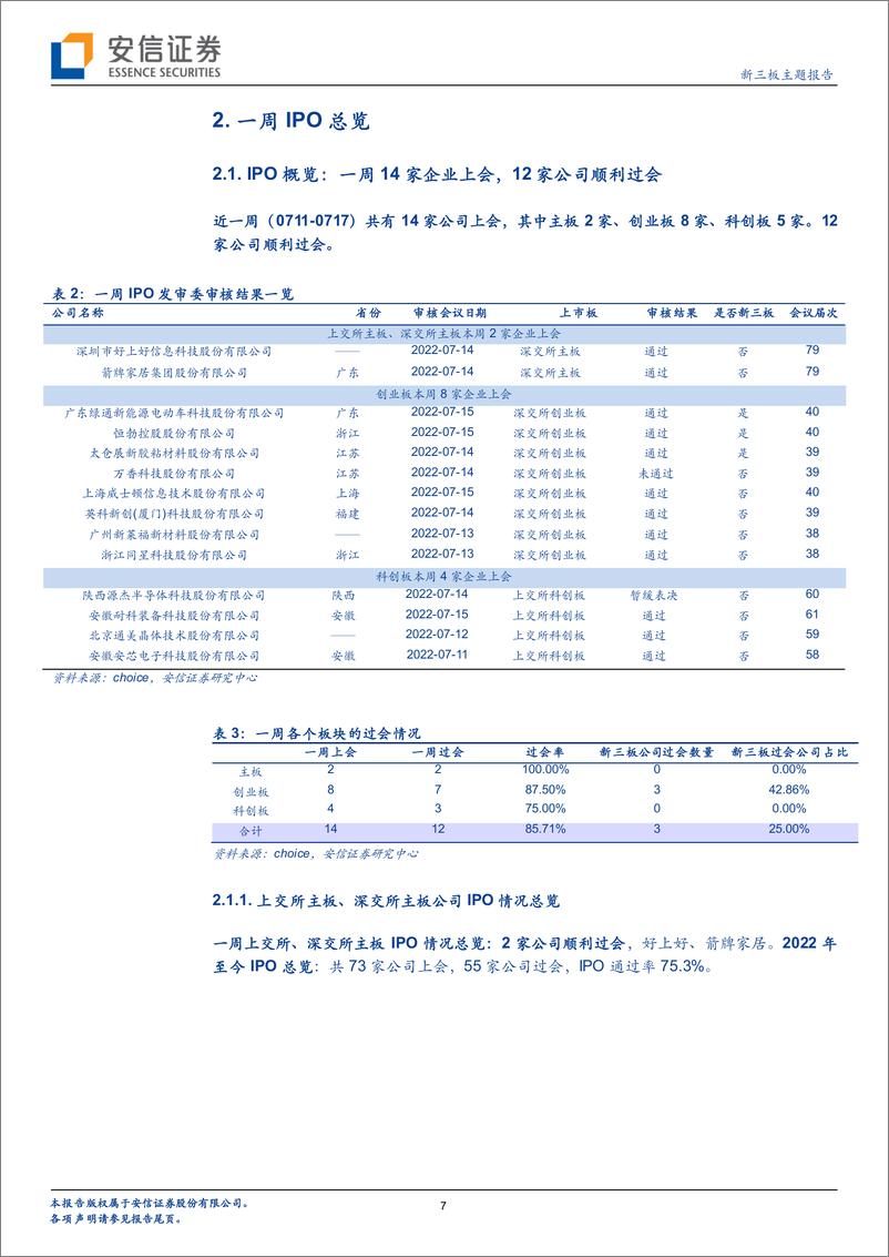 《新三板主题报告：IPO观察，840家企业正在IPO排队，近一周绿通科技等3家原新三板公司过会-20220718-安信证券-23页》 - 第8页预览图