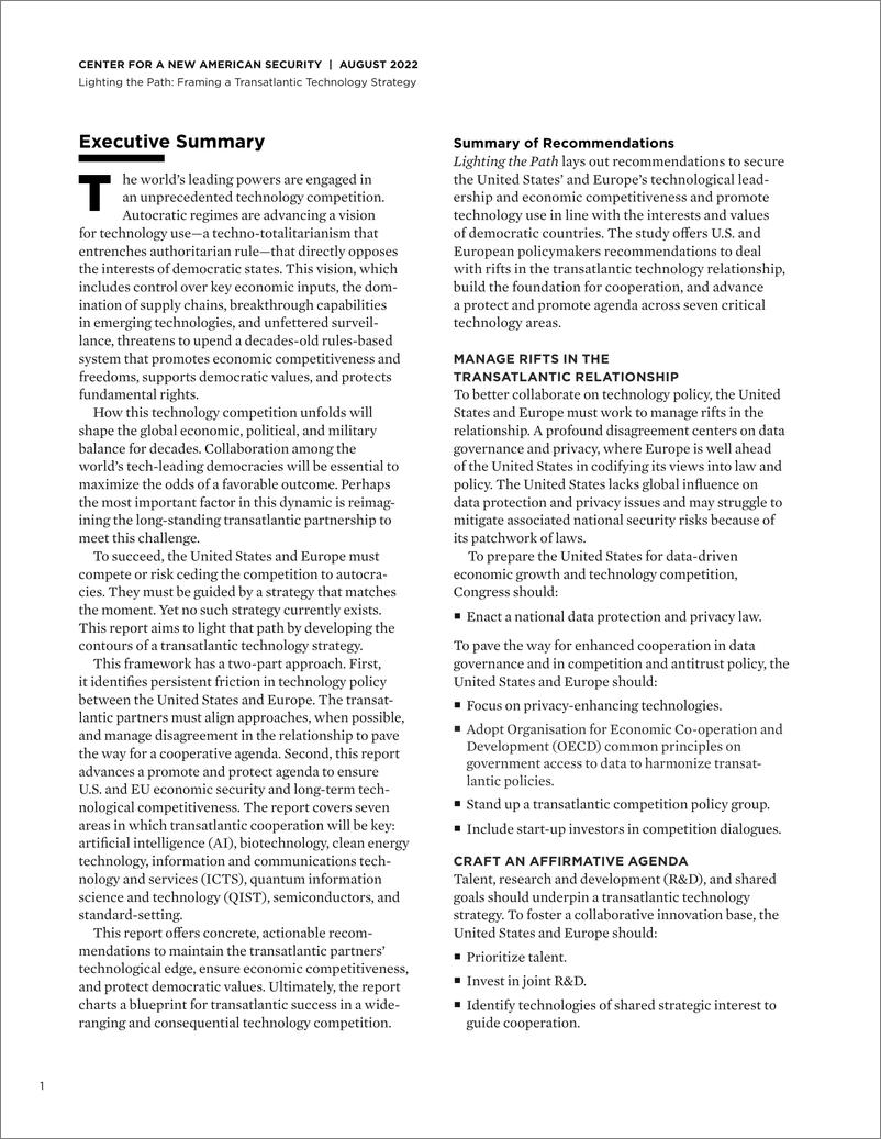 《新美国安全中心-照亮道路-制定跨大西洋技术战略（英）-2022.8-42页》 - 第5页预览图