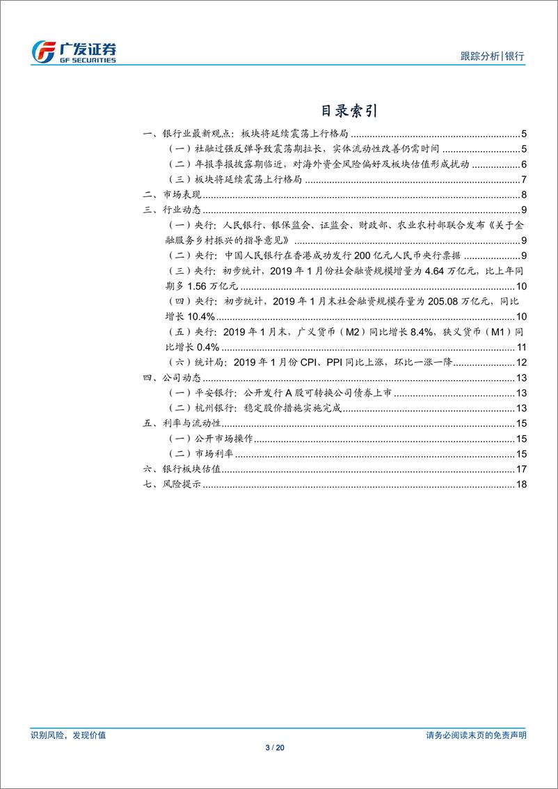 《银行业最新观点及一周回顾：板块将延续震荡上行格局-20190217-广发证券-20页》 - 第4页预览图