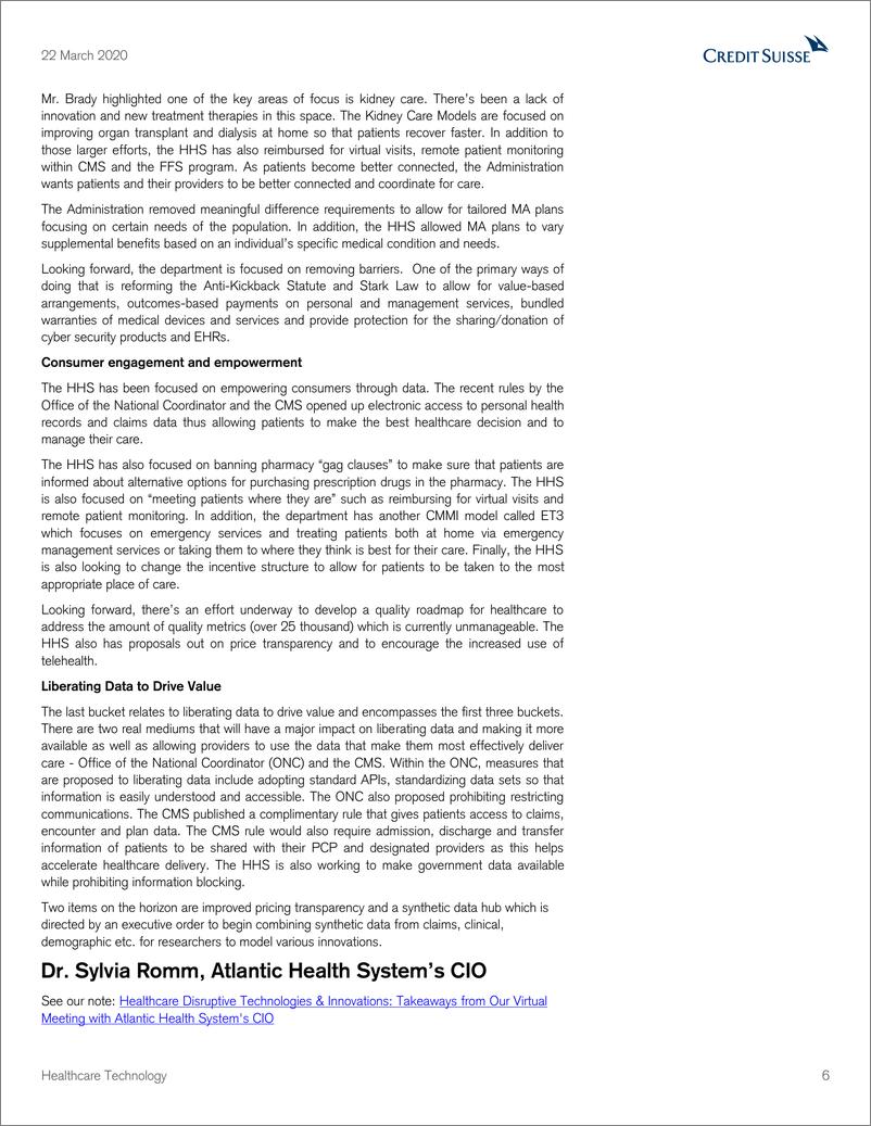 《瑞信-美股-医疗科技行业-第三届医疗保健颠覆性技术与创新（HCDT&I）虚拟日回顾-2020.3.22-37页》 - 第7页预览图