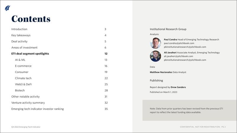 《PitchBook-2022年四季度新兴技术指标（英）-2023-36页》 - 第3页预览图