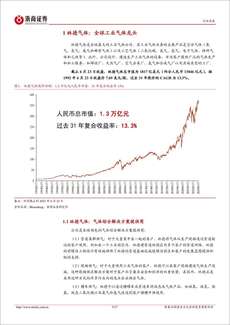 《工业气体行业深度报告：以林德气体为鉴，工业气体行业成长空间广阔-20230711-浙商证券-27页》 - 第6页预览图