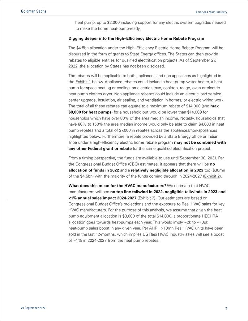 《Americas Multi-Industr Investor topic # Constructive HVAC though IRA benefit modest; Buy OEMs (CARR, JCI) and suppliers (...(1)》 - 第3页预览图