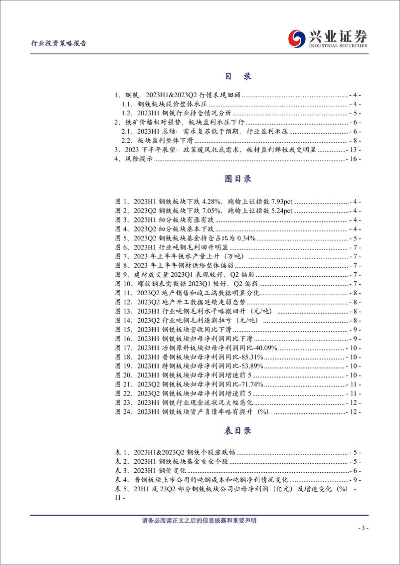 《钢铁行业2023年半年报总结及展望：关注板材及铁矿标的布局机会-20230908-兴业证券-17页》 - 第4页预览图