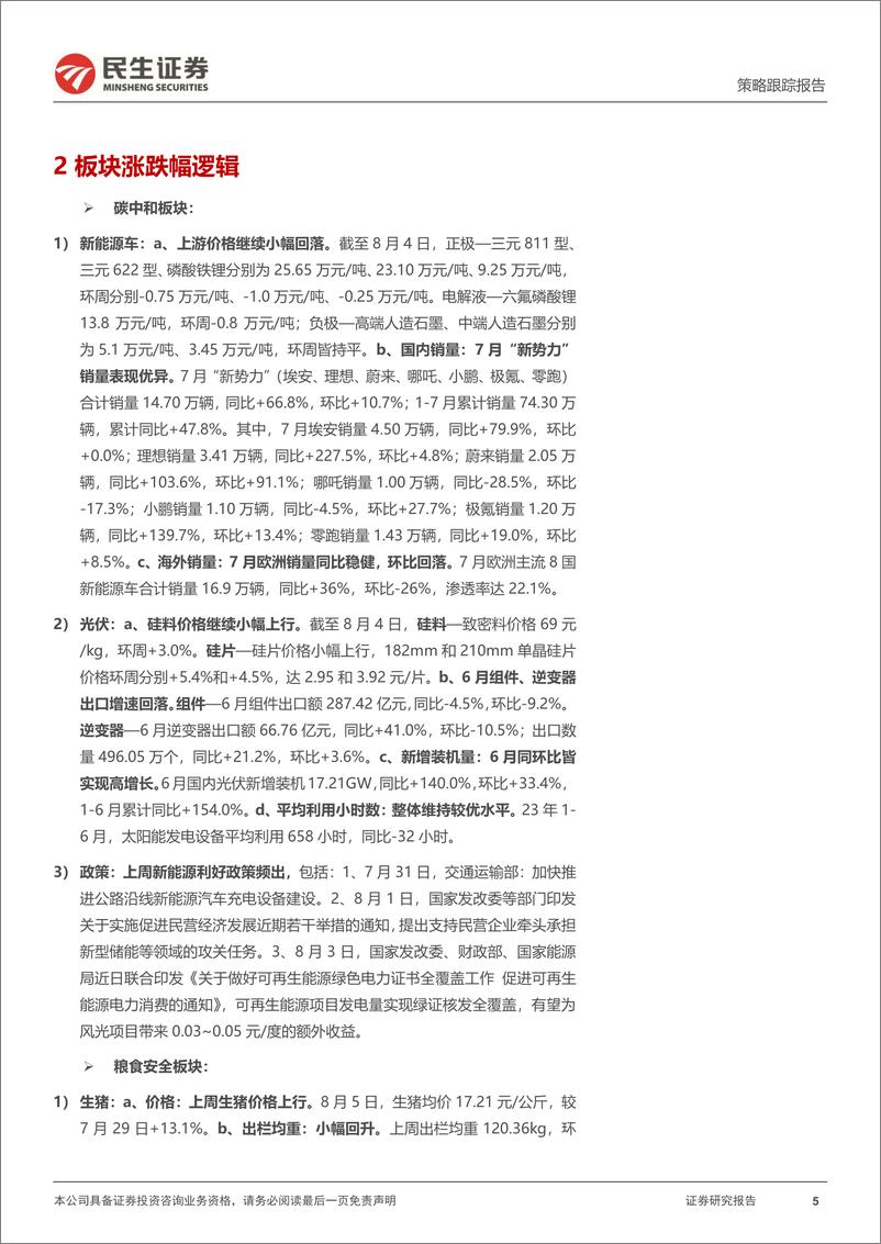 《行业信息跟踪：新能源汽车销量向好，房地产供需显著走弱-20230808-民生证券-30页》 - 第6页预览图