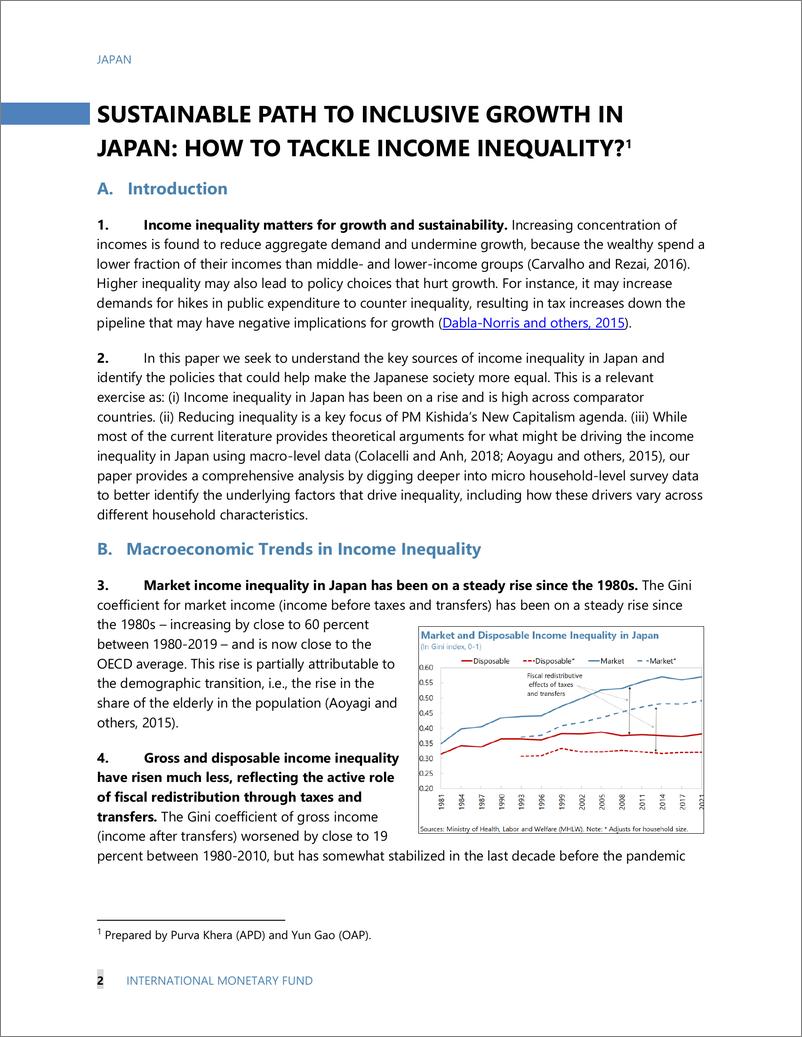 《IMF-日本实现包容性增长的可持续途径：如何解决收入不平等问题？（英）-2024-20页》 - 第5页预览图