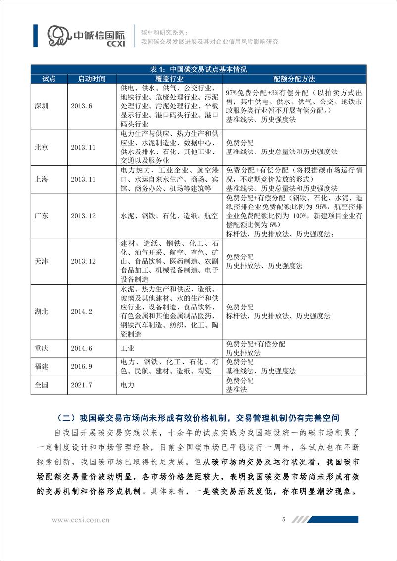 《中诚信-【碳中和专题】我国碳交易发展进展及其对企业信用风险影响研究 -17页》 - 第7页预览图