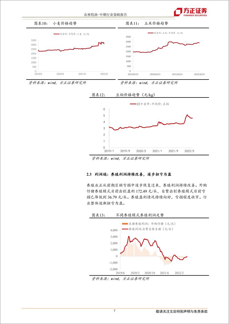 《农林牧渔行业：猪价震荡上行，粮价高位运行，下半年盈利持续优化-20220630-方正证券-18页》 - 第8页预览图