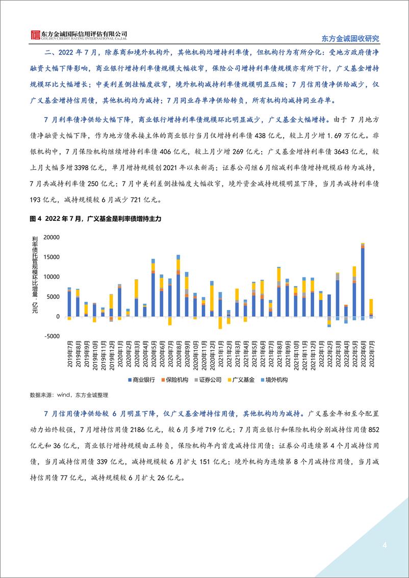 《东方金诚-2022年7月债券市场托管数据点评：广义基金成唯一增持主力，外资减持规模大幅收窄-11页》 - 第5页预览图