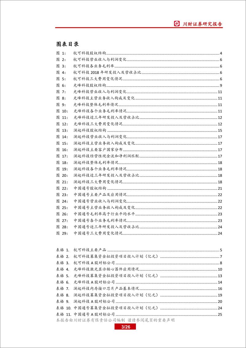 《科技行业科创板上市公司全景概览之二：杭可科技、光峰科技、澜起科技、中国通号-20190716-川财证券-26页》 - 第4页预览图