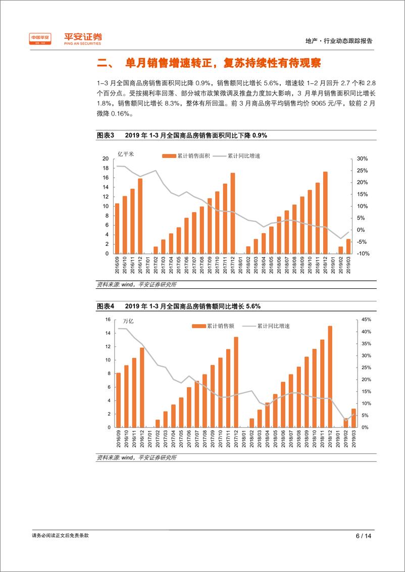 《地产行业动态跟踪报告：投资延续高位，销售如期回温-20190417-平安证券-14页》 - 第7页预览图