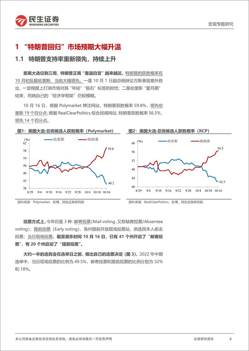 《美国大选深度分析-特朗普2.0：怎样的经济和资产前景？-241018-民生证券-23页》 - 第3页预览图