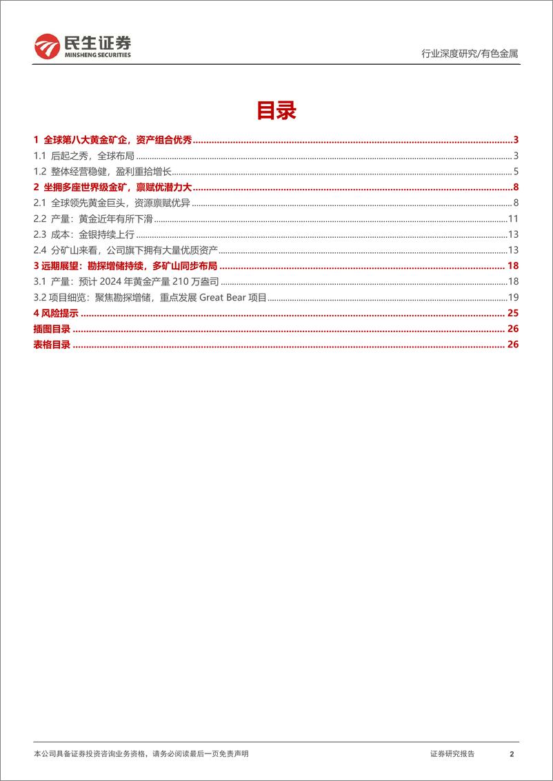 《有色金属行业海外黄金股观察系列之十：金罗斯黄金，后起之秀-241128-民生证券-27页》 - 第2页预览图