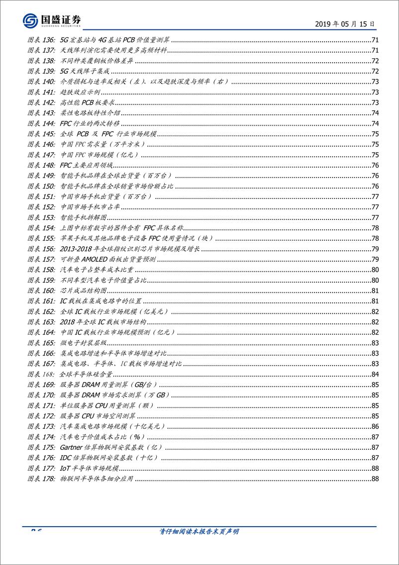 《电子行业消费电子&PCB：消费电子结构性创新不断，印制电路板受益5G趋势依旧-20190515-国盛证券-90页》 - 第7页预览图