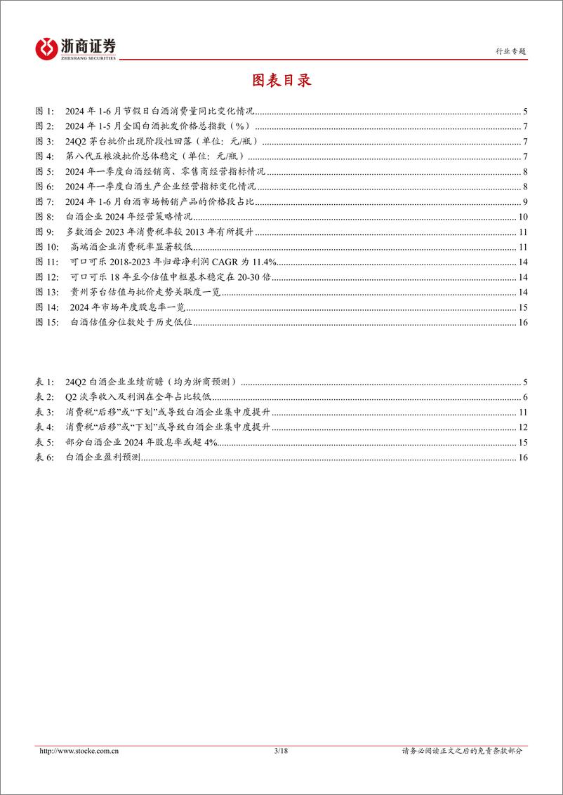 《白酒行业24Q2业绩前瞻%262024半年度策略：Q2控速不改全年，穿越周期谋划长远-240707-浙商证券-18页》 - 第3页预览图