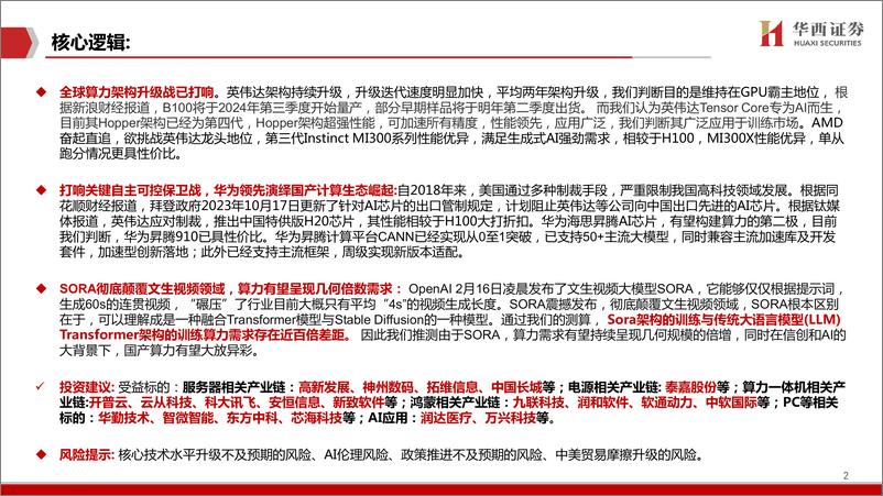 《AIGC行业深度报告（12）：Sora算力倍增，国产架构 生态崛起》 - 第2页预览图