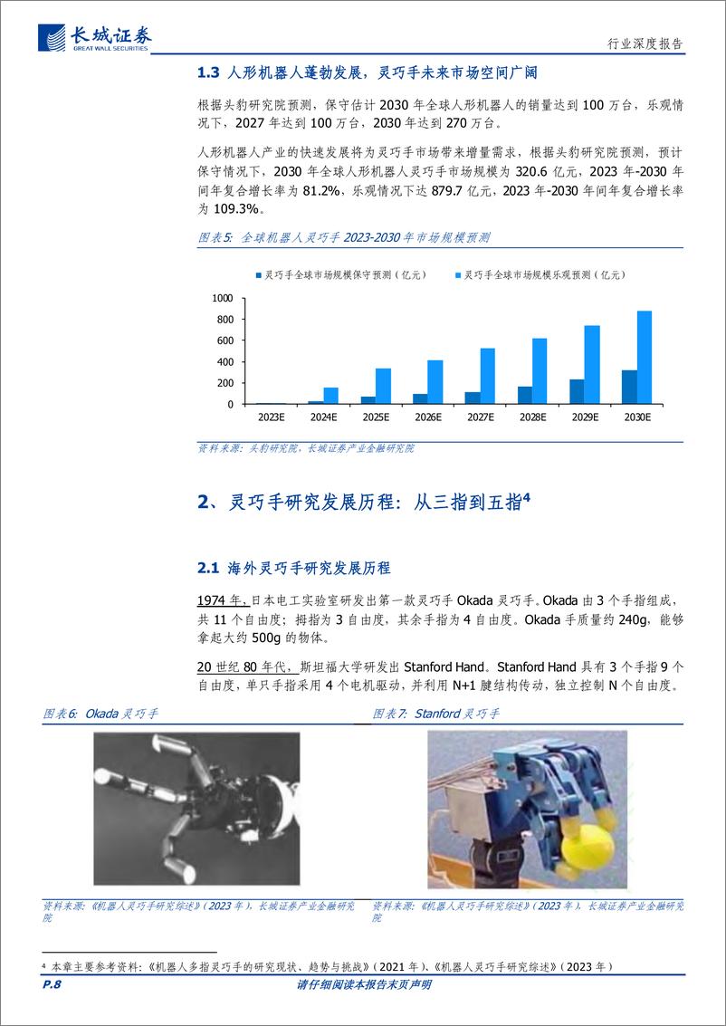 《灵巧手：人形机器人中必不可少，有望带动空心杯电机及传感器市场持续增长》 - 第8页预览图