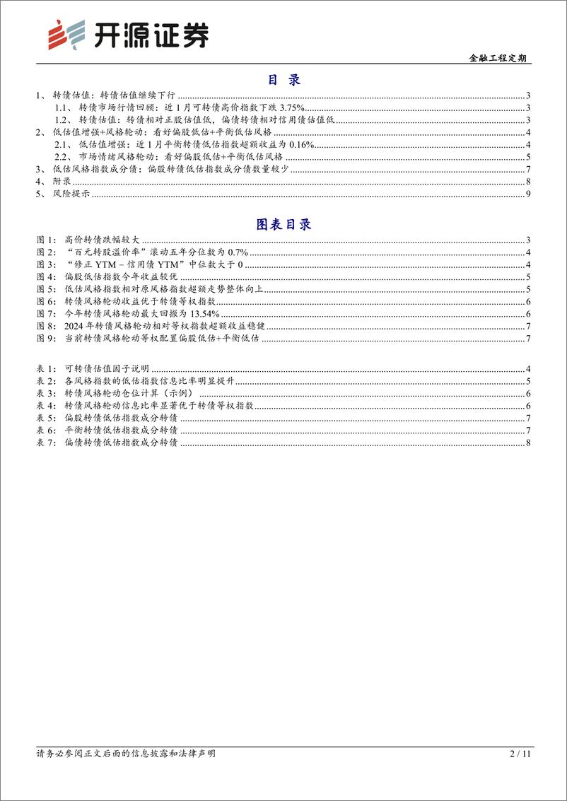 《转债配置月报：2024年8月转债配置：看好偏股低估%2b平衡低估风格-240815-开源证券-11页》 - 第2页预览图