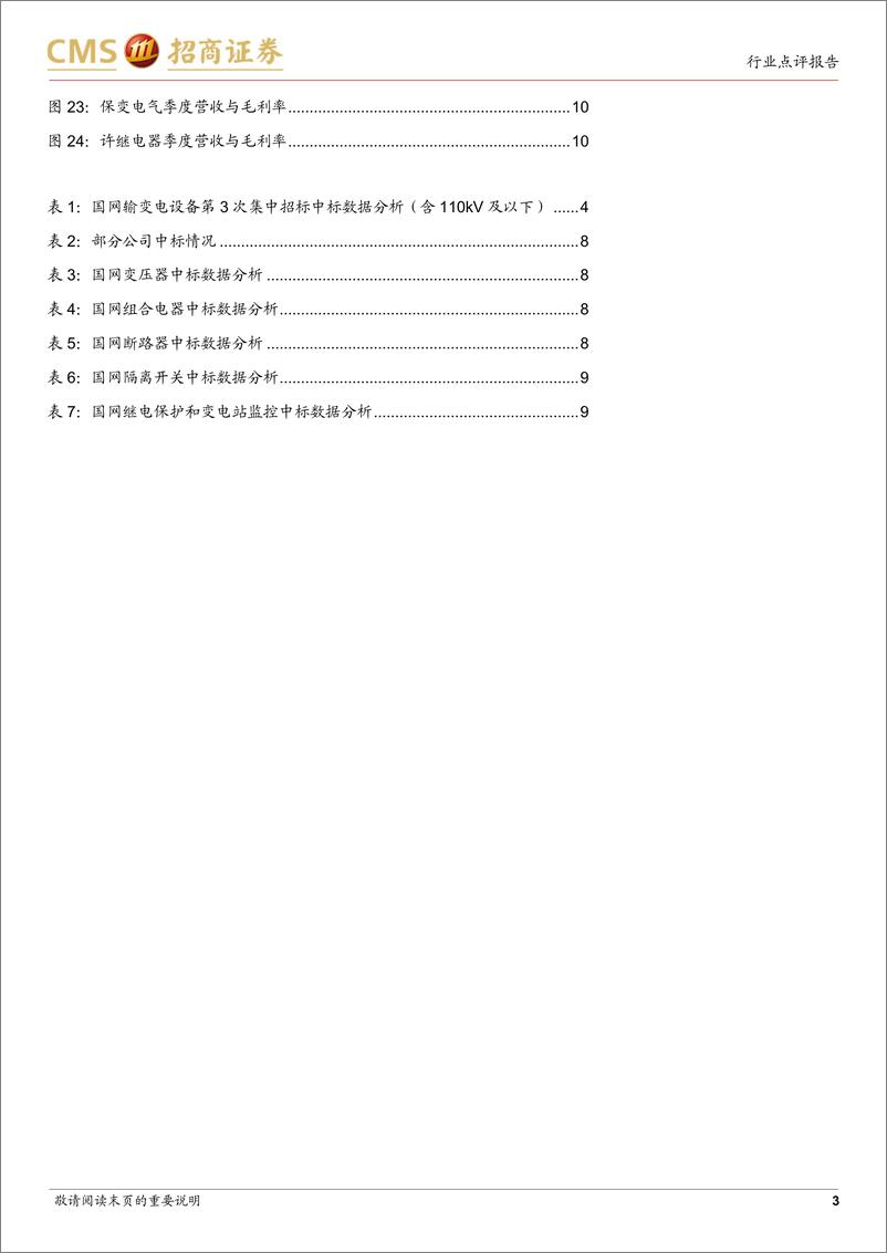 《电力设备行业系列报告(30)：国网输变电设备2024年第三批中标公示点评-240714-招商证券-12页》 - 第3页预览图