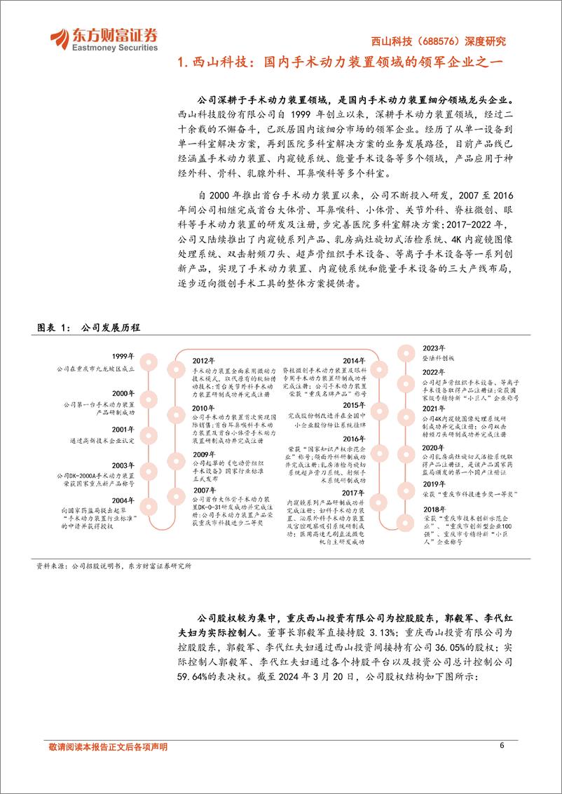 《西山科技(688576)深度研究：手术动力装置国产龙头，迈进微创手术工具整体方案提供者-240514-东方财富证券-32页》 - 第6页预览图