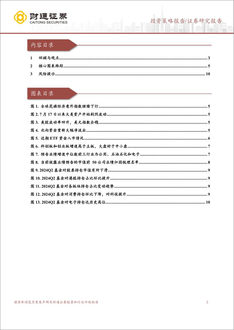 《A股策略专题报告：成长继续领跑-240721-财通证券-11页》 - 第2页预览图