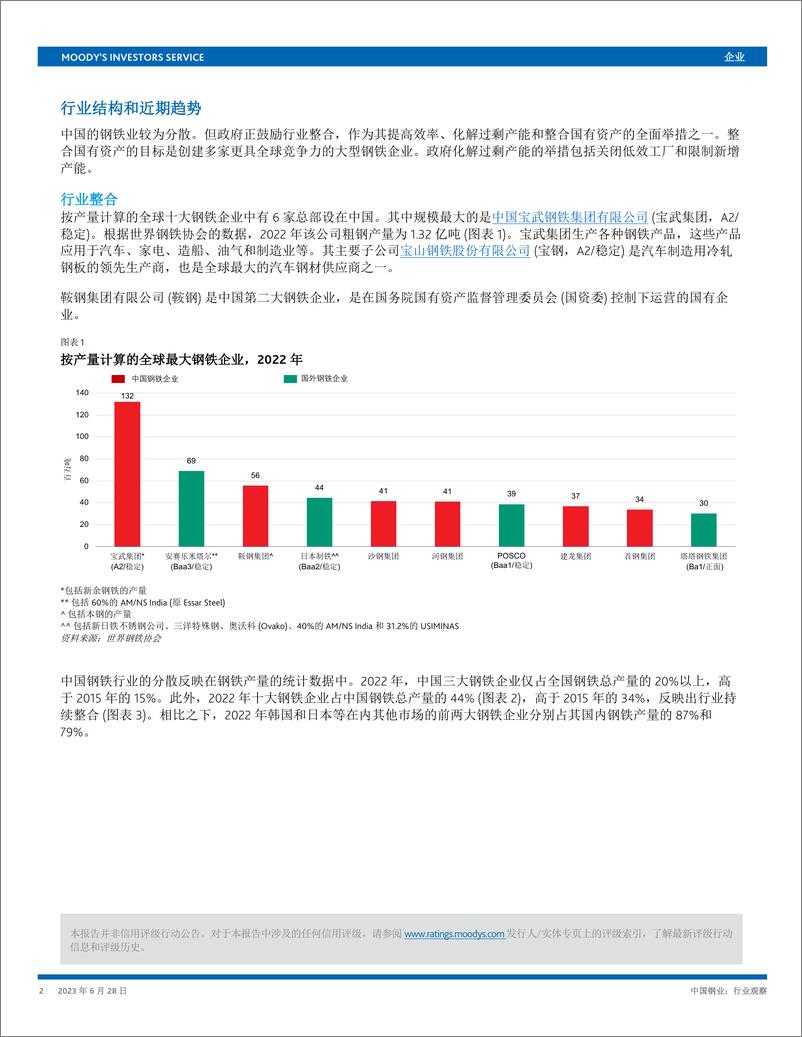 《穆迪+中国钢铁业：行业观察（中文）-24页》 - 第3页预览图