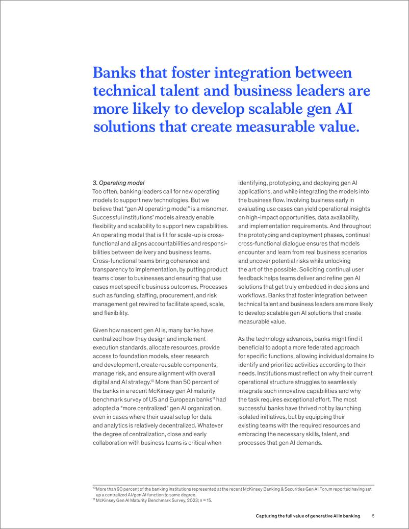 《麦肯锡-充分发挥生成式人工智能在银行业的价值（英）》 - 第6页预览图