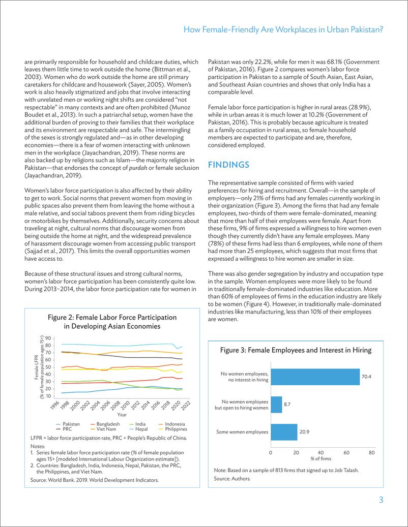 《亚开行-巴基斯坦城市工作场所对女性的友好程度如何？（英）-2022.10-8页》 - 第4页预览图