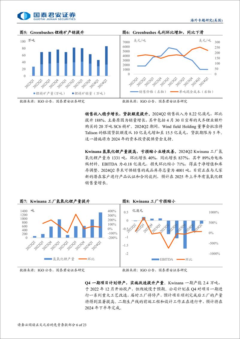 《有色金属行业2024Q2海外锂矿经营情况更新：澳洲降本增产，美洲扩产稍缓-240908-国泰君安-23页》 - 第6页预览图