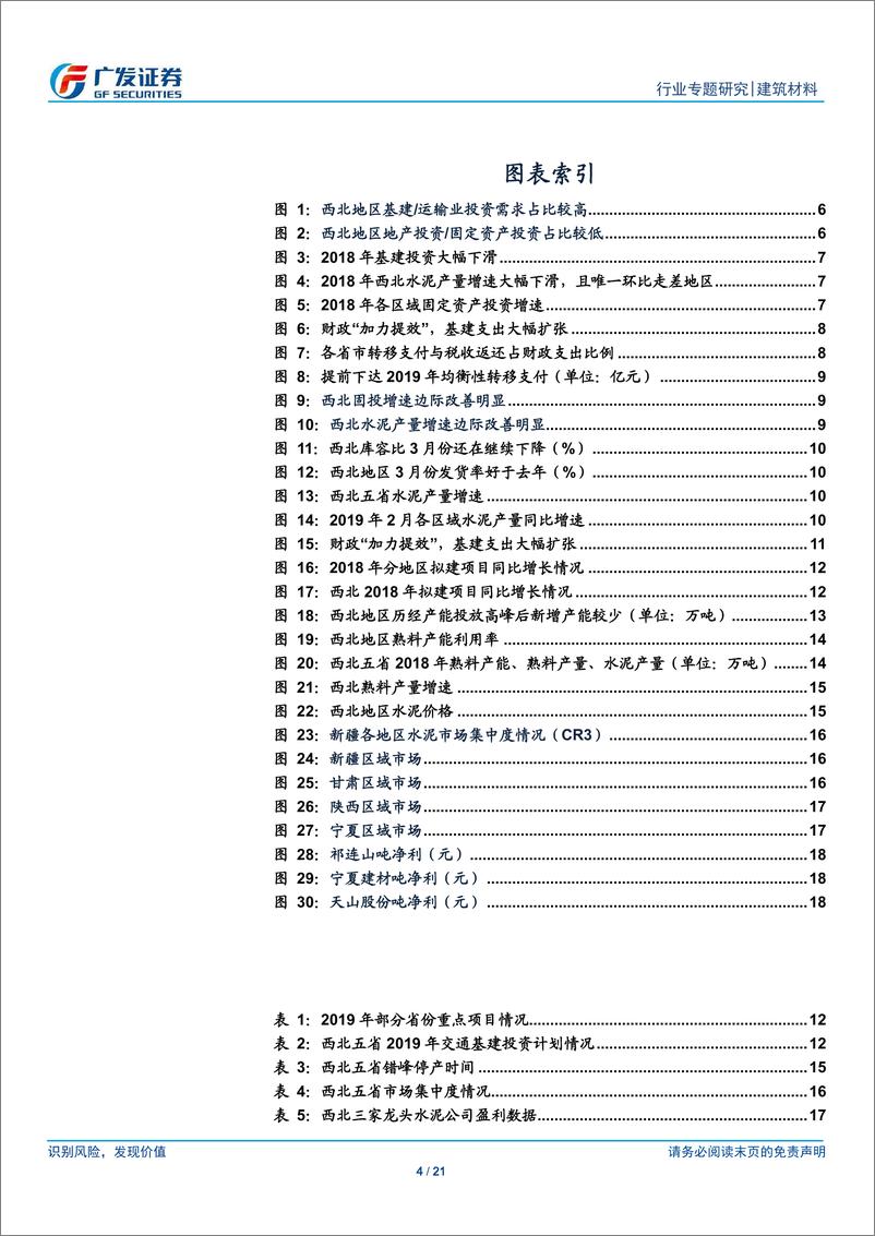 《建筑材料行业：西北水泥，基建升温、需求重振，龙头盈利趋势有望向上-20190409-广发证券-21页》 - 第5页预览图