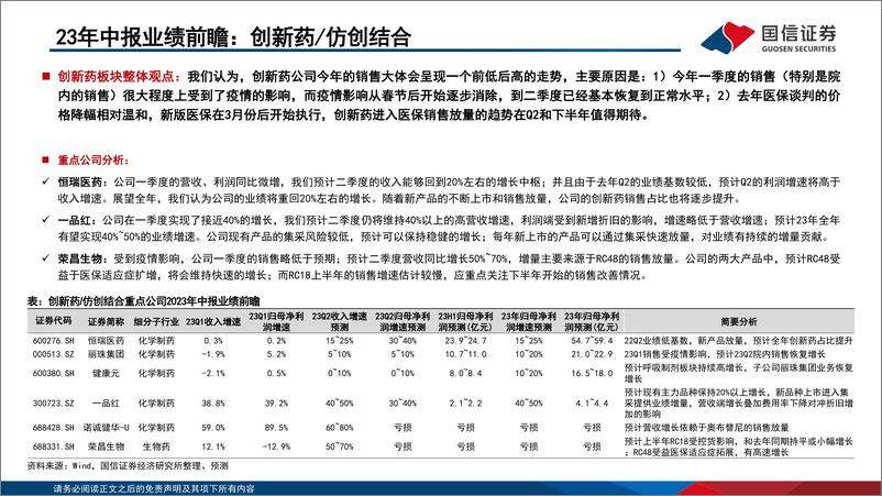 《2023年生物医药行业中报业绩前瞻：疫情影响褪去，院内诊疗刚需恢复强劲-20230705-国信证券-20页》 - 第7页预览图