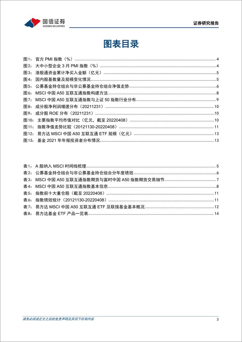 《基金投资价值分析报告：易方达MSCI中国A50互联互通ETF投资价值分析，中长期投资A股利器-20220412-国信证券-17页》 - 第4页预览图