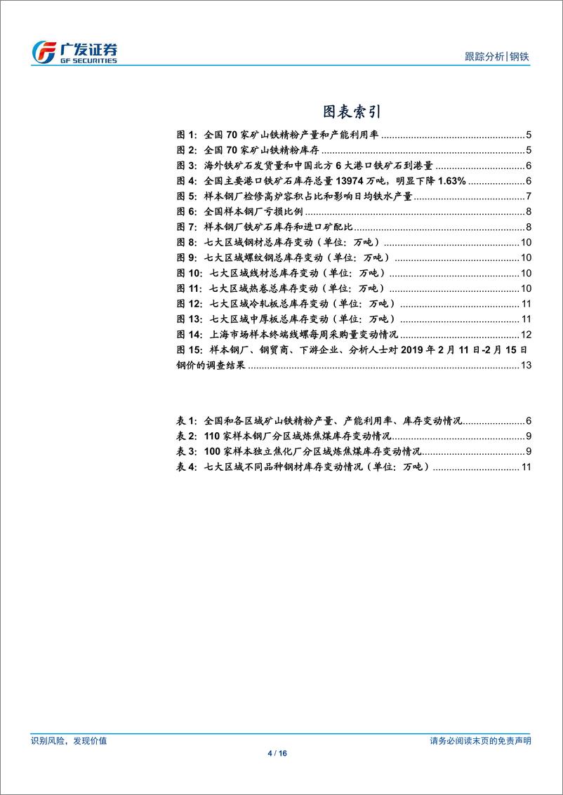 《钢铁行业矿山、钢厂、钢贸商动态跟踪：外矿发货量大幅下降，高炉检修率微降，钢厂亏损比例下降-20190210-广发证券-16页》 - 第5页预览图