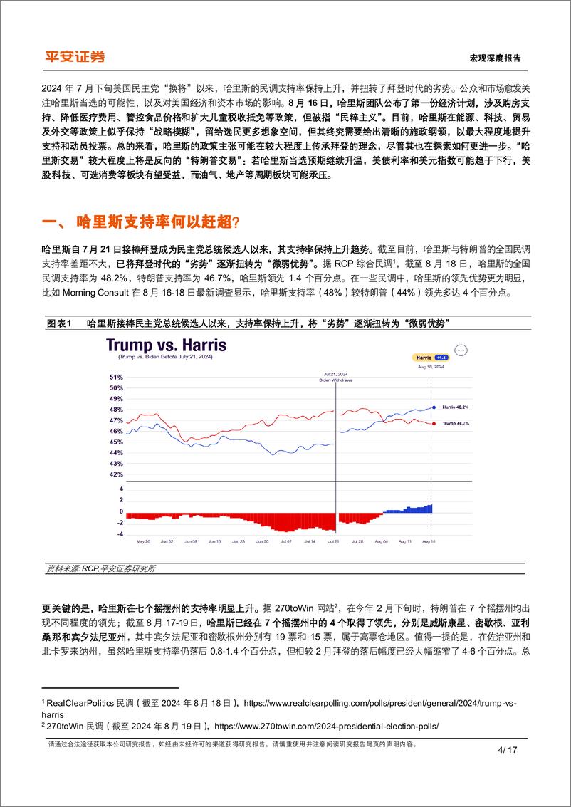 《宏观深度报告-哈里斯：竞选优势、政策雏形与交易线索-240821-平安证券-17页》 - 第4页预览图