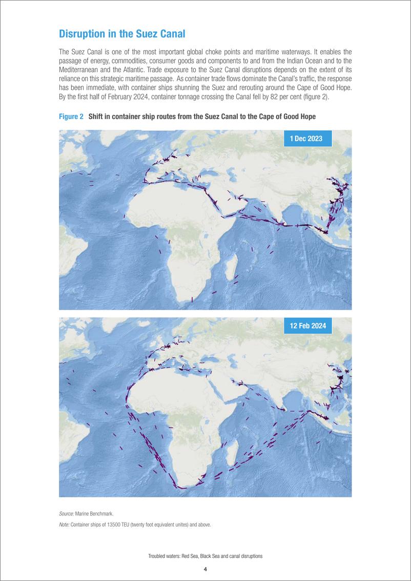 《对全球贸易的影响：红海、黑海和巴拿马运河航线的中断》 - 第4页预览图