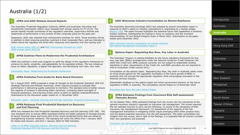 《【德勤】2022年第四季度 亚太地区金融服务监管政策更新-32页》 - 第5页预览图
