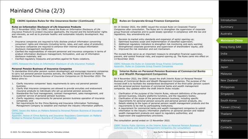 《【德勤】2022年第四季度 亚太地区金融服务监管政策更新-32页》 - 第8页预览图