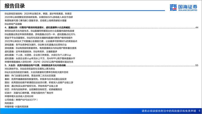 《国海证券-哔哩哔哩-W-09626.HK-专题报告：商业化破局与盈利之路的思考》 - 第6页预览图