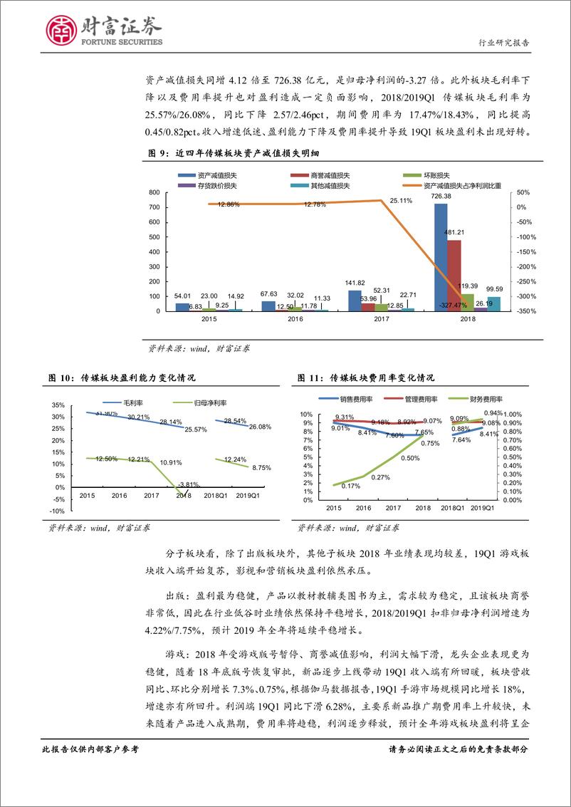 《传媒行业：板块业绩表现低迷，关注游戏、出版及细分龙头-20190508-财富证券-17页》 - 第8页预览图