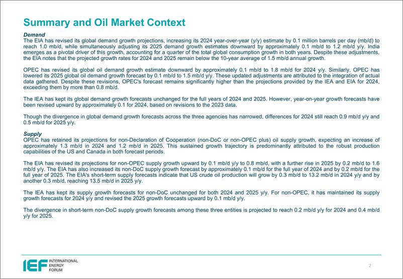 《IEF-2024年11月石油市场月报比较分析（英）-2024.11-24页》 - 第2页预览图