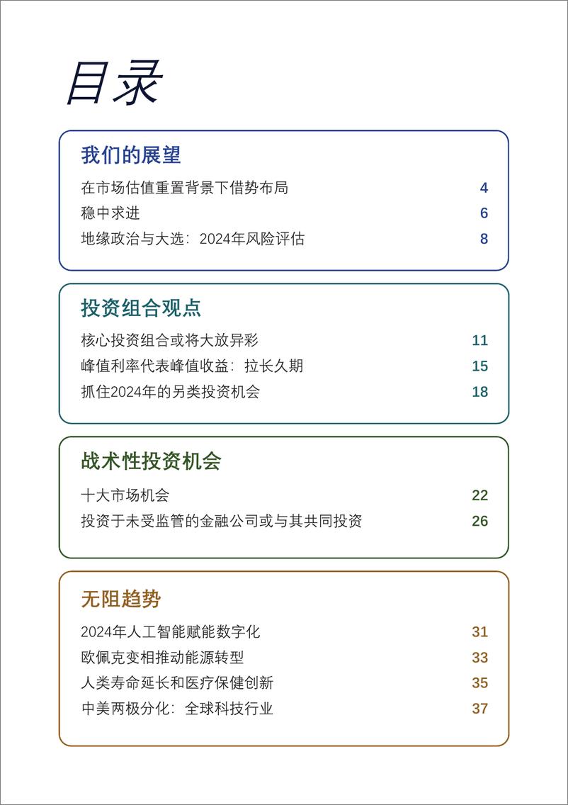 《花旗银行_2024年财富展望报告_发现与机遇》 - 第3页预览图