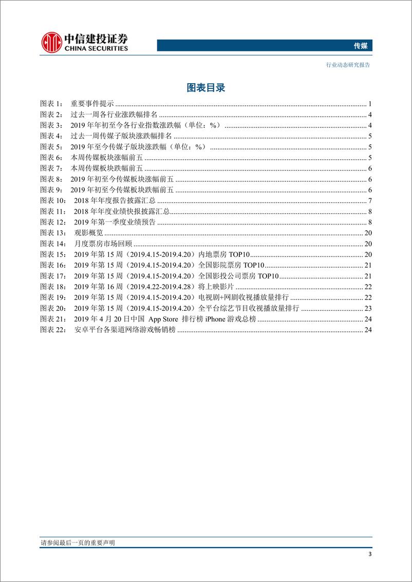 《传媒行业：云游戏与国有传媒主题持续升温，波动中优选业绩稳健及估值优势标的（更新）-20190422-中信建投-28页》 - 第5页预览图