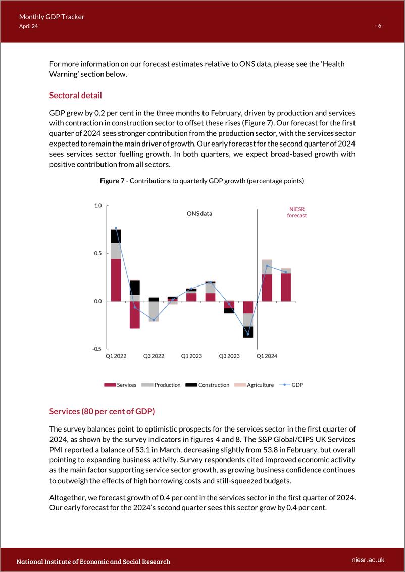 《英国国家经济和社会研究所-英国月度GDP追踪：英国经济增长势头强劲，衰退压力再现（英）-2024.4-12页》 - 第6页预览图