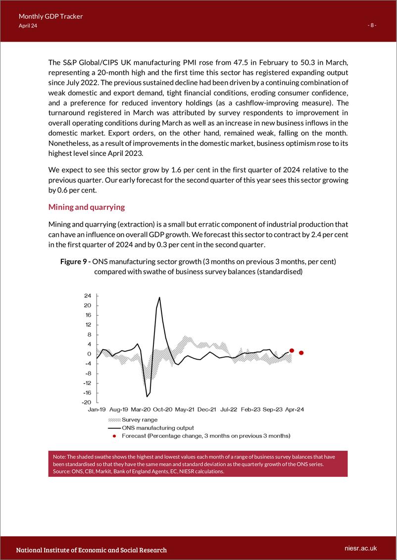 《英国国家经济和社会研究所-英国月度GDP追踪：英国经济增长势头强劲，衰退压力再现（英）-2024.4-12页》 - 第8页预览图