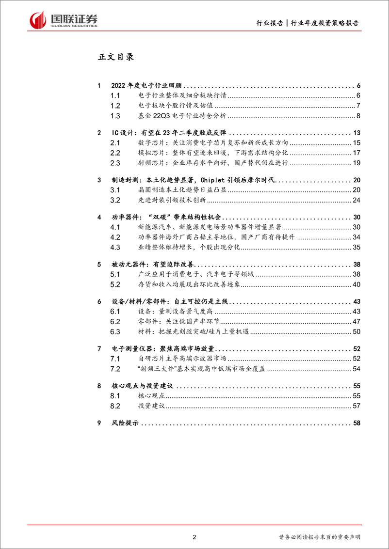 《电子行业2023年度策略：周期有望见底，安全&创新驱动成长-20230117-国联证券-59页》 - 第3页预览图