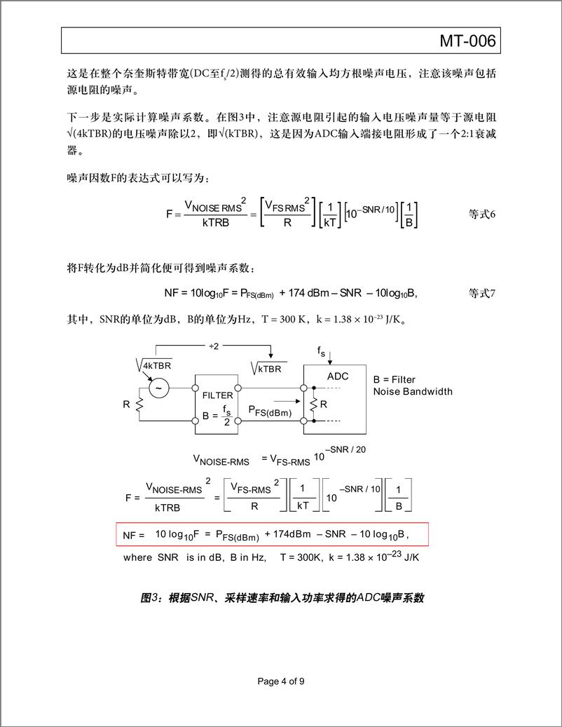 《ADC噪声系数 —— 一个经常被误解的参数》 - 第4页预览图